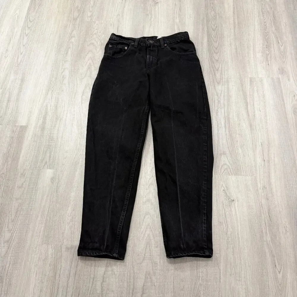 Vintage Levis 560 Loose Fit Tapered Leg Jeans Men's 31x30 Black USA Made 1994
